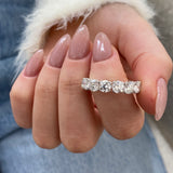 Diamond Eternity Band 6.29 Carat White Gold 14K