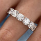 Diamond Eternity Band 6.29 Carat White Gold 14K