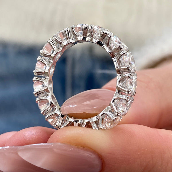Diamond Eternity Band 6.29 Carat White Gold 14K