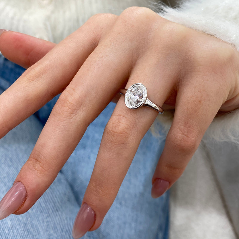 Novara Diamond Engagement Ring White Gold