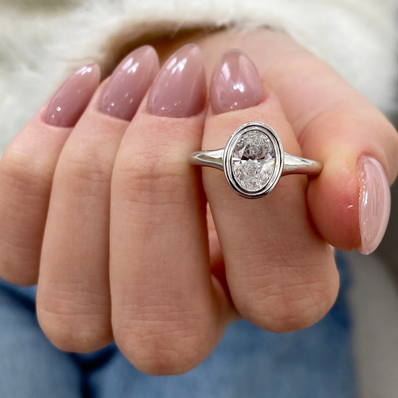 Novara Diamond Engagement Ring White Gold