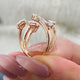 Diamond Wrap Ring 1.46 Carat Rose Gold 14K