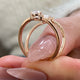 Diamond Two Stone 1.10 Carat Rose Gold 14K