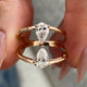 Diamond Two Stone 1.10 Carat Rose Gold 14K