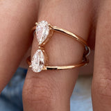 Diamond Two Stone 1.10 Carat Rose Gold 14K