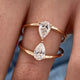 Diamond Two Stone 1.10 Carat Rose Gold 14K