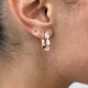 Diamond Hoop Earrings 1.41 ct Rose Gold