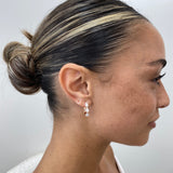 Diamond Hoop Earrings 1.41 ct Rose Gold