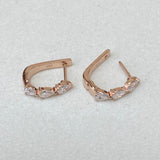 Diamond Hoop Earrings 1.41 ct Rose Gold