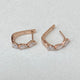 Diamond Hoop Earrings 1.4 ct Rose Gold