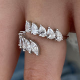Diamond Open Band Ring 1.5 ct White Gold