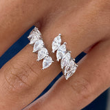 Diamond Open Band Ring 1.5 ct White Gold