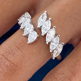 Diamond Open Band Ring 1.5 ct White Gold
