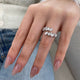 Diamond Wrap Ring 1.66 Carat White Gold 14K