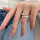 Diamond Wrap Ring 1.66 Carat White Gold 14K