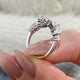 Diamond Wrap Ring 1.66 Carat White Gold 14K