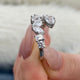 Diamond Wrap Ring 1.66 Carat White Gold 14K