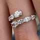 Diamond Wrap Ring 1.83 Carat White Gold 14K