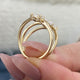Diamond Wrap Ring 1.33 Carat Yellow Gold 14K