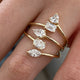 Diamond Wrap Ring 1.33 Carat Yellow Gold 14K