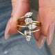Diamond Wrap Ring 1.33 Carat Yellow Gold 14K