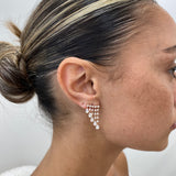 Diamond Chandelier Earrings 2.58 ct Rose Gold