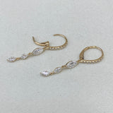 Diamond Drop Earrings 1.47 ct Yellow Gold