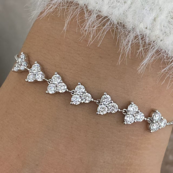 Diamond Chain Bracelet 1.53 ct White Gold