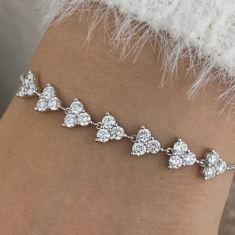 Diamond Chain Bracelet 1.53 ct White Gold