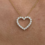 Diamond Pendant Necklace 1.49 ct Yellow Gold