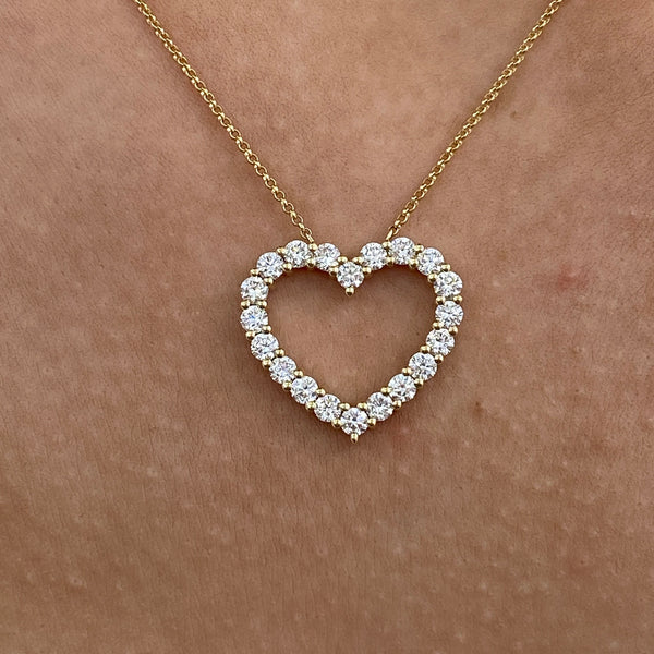 Diamond Pendant Necklace 1.49 ct Yellow Gold