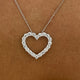 Diamond Pendant Necklace 1.47 Carat White Gold 14K
