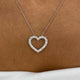 Diamond Pendant Necklace 1.47 Carat White Gold 14K