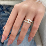 Diamond Wrap Ring 1.65 Carat Yellow Gold 14K