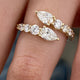 Diamond Wrap Ring 1.65 Carat Yellow Gold 14K