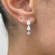 Diamond Hoop Earrings 1.49 ct White Gold