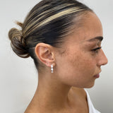 Diamond Hoop Earrings 1.49 ct White Gold