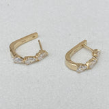Diamond Hoop Earrings 1.47 ct Yellow Gold