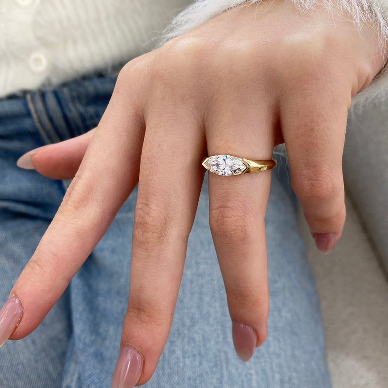 Solvaira Diamond Engagement Ring Yellow Gold