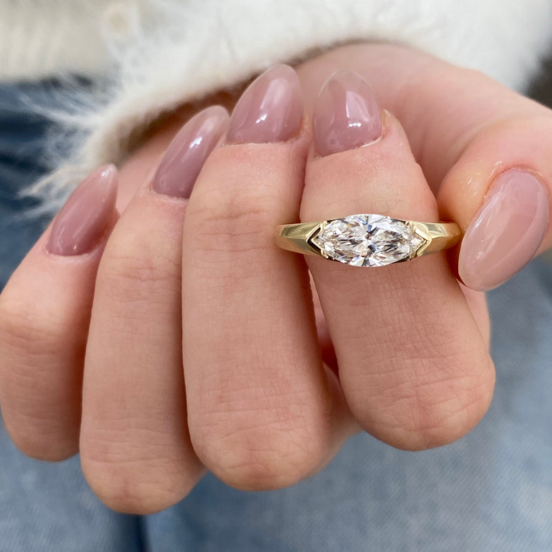 Solvaira Diamond Engagement Ring Yellow Gold