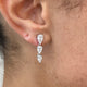 Diamond Drop Earrings 2.20 ct White Gold