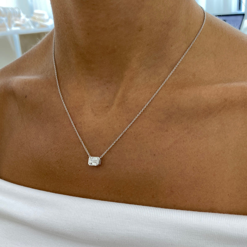 Diamond Pendant Necklace 1 ct White Gold