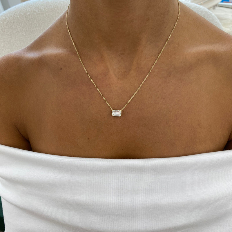 Diamond Pendant Necklace 2 ct Yellow Gold