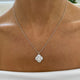 Diamond Pendant Necklace 2.11 Carat White Gold 14K