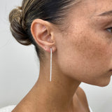 Diamond Drop Earrings 1.4 ct Rose Gold