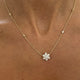 Diamond Pendant Necklace 1.22 Carat Yellow Gold 14K