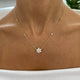 Diamond Pendant Necklace 1.22 Carat Yellow Gold 14K