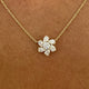 Diamond Pendant Necklace 1.22 Carat Yellow Gold 14K