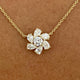 Diamond Pendant Necklace 1.22 Carat Yellow Gold 14K