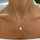 Diamond Pendant Necklace 1.22 Carat Yellow Gold 14K